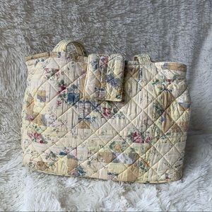 Victorian Heart Quilted Purse With Many Pockets!